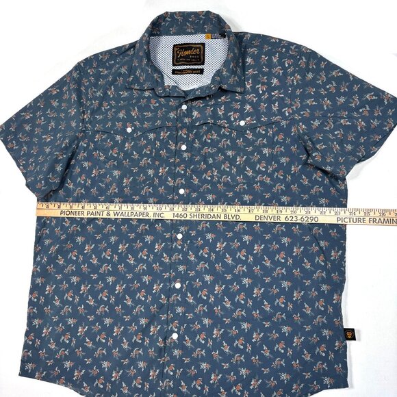 Howler Brothers Open Country Shirt Floral Hawaiian Western Cowboy Shirt Mens L - Picture 4 of 7